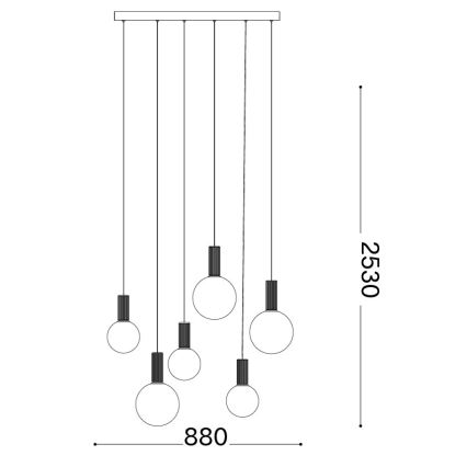 Ideal Lux - Suspension LED sur câble ODEON LED/39W/230V CRI 90 beige/blanc