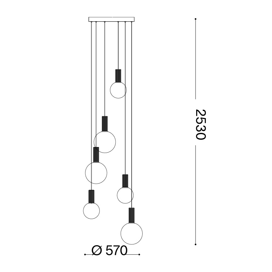 Ideal Lux - Suspension LED sur câble ODEON LED/39W/230V IRC 90 Ø 57 cm beige/blanc