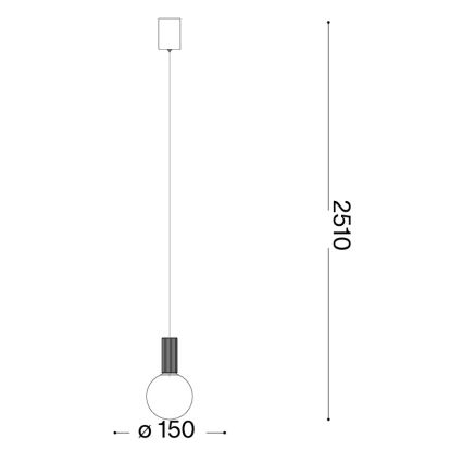 Ideal Lux - Suspension LED sur câble ODEON LED/8W/230V IRC 90 Ø 15 cm beige/blanc
