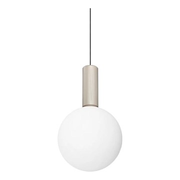 Ideal Lux - Suspension LED sur câble ODEON LED/8W/230V IRC 90 Ø 20 cm beige/blanc