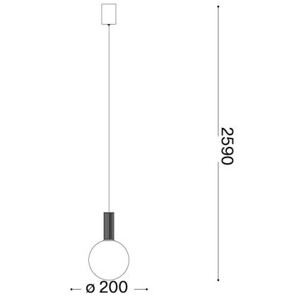 Ideal Lux - Suspension LED sur câble ODEON LED/8W/230V IRC 90 Ø 20 cm beige/blanc
