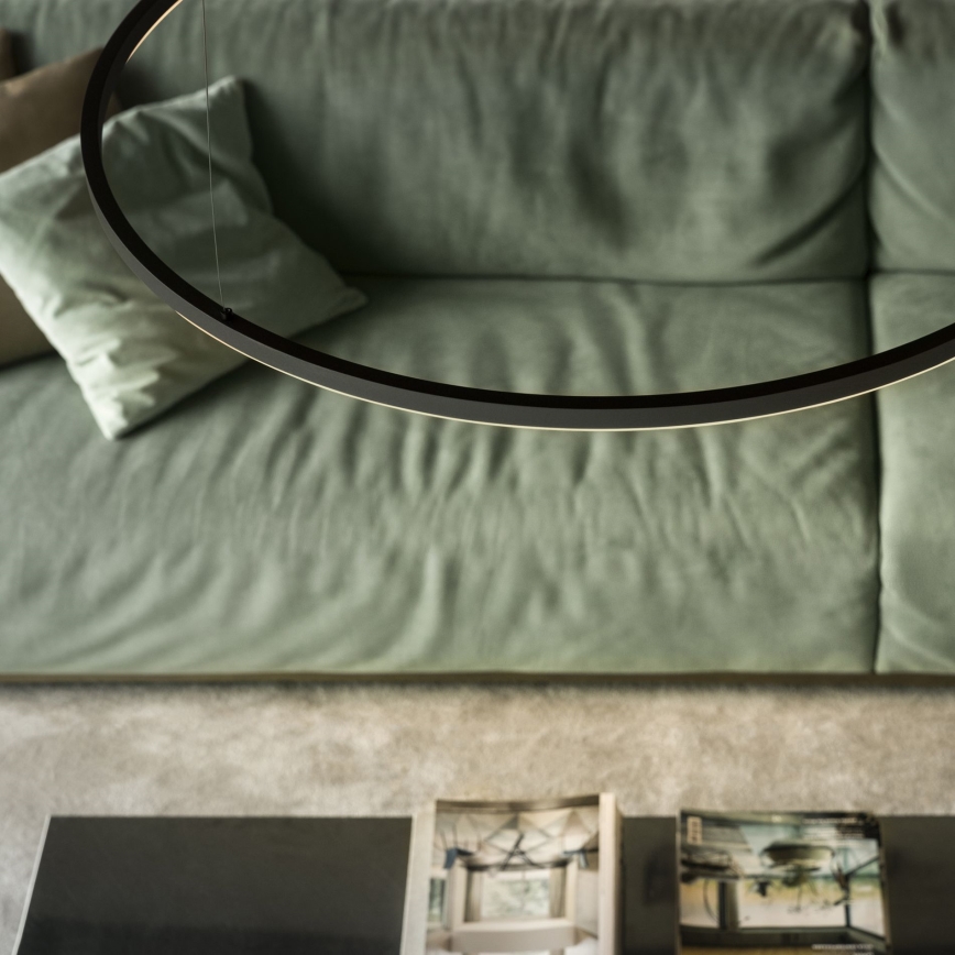 Ideal Lux - Suspension LED sur câble ORACLE LED/83W/230V 3000K IRC 90 Ø 150 cm noir