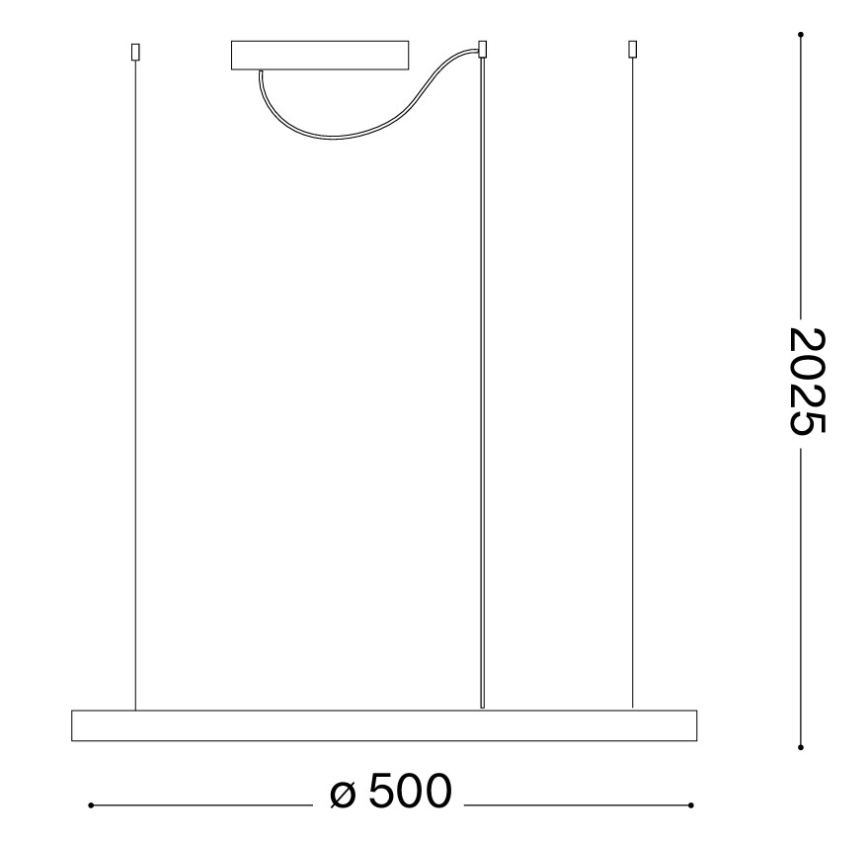 Ideal Lux - Suspension LED sur câble ORACLE SLIM LED/29W/230V 3000K CRI 90 Ø 50 cm doré