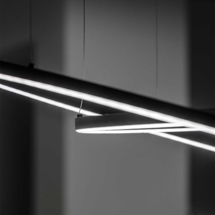 Ideal Lux - Suspension sur câble ORACLE SLIM LED/29W/230V 4000K CRI 90 diam. 50 cm noire