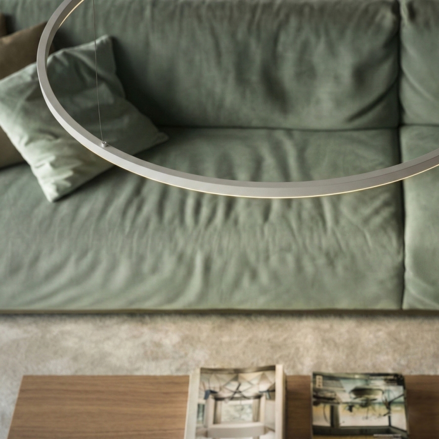 Ideal Lux - Suspension LED dimmable sur câble ORACLE SLIM LED/28W/230V 3000K IRC 90 Ø 50 cm blanc