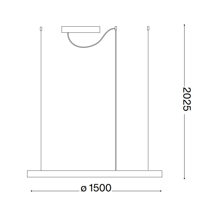 Ideal Lux - Suspension LED sur câble ORACLE SLIM LED/29W/230V 2700K IRC 90 Ø 50 cm blanche