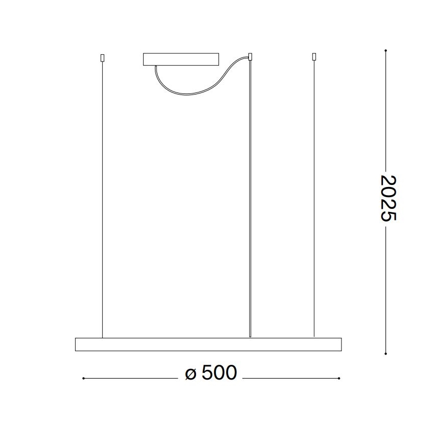 Ideal Lux - Suspension LED sur câble ORACLE SLIM LED/29W/230V 4000K CRI 90 Ø 50 cm blanc