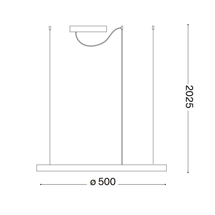 Ideal Lux - Suspension LED sur câble ORACLE SLIM LED/29W/230V 4000K CRI 90 Ø 50 cm blanc