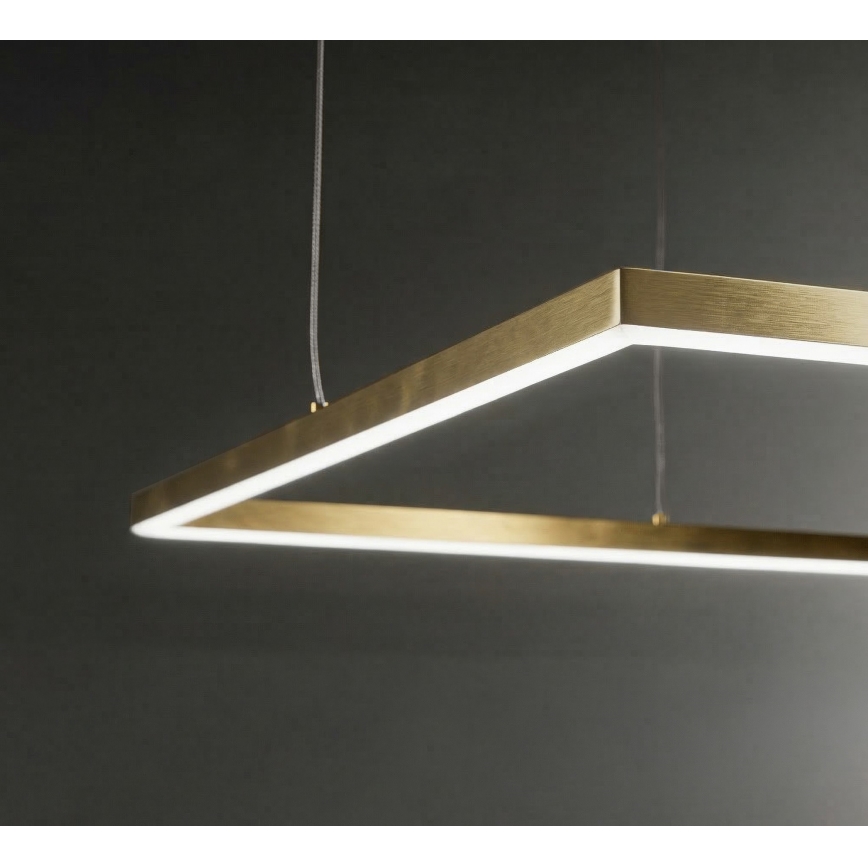 Ideal Lux - Suspension LED sur câble ORACLE SLIM LED/33W/230V 3000K CRI 90 50x50 cm dorée