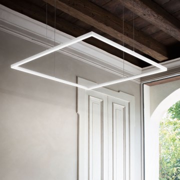 Ideal Lux - Suspension LED sur câble ORACLE SLIM LED/44W/230V 3000K IRC 90 70x70 cm blanche