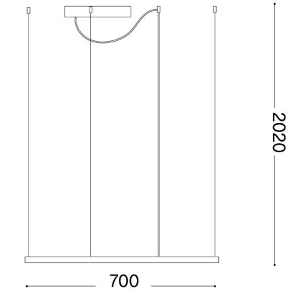 Ideal Lux - Suspension LED sur câble ORACLE SLIM LED/44W/230V 3000K IRC 90 70x70 cm dorée