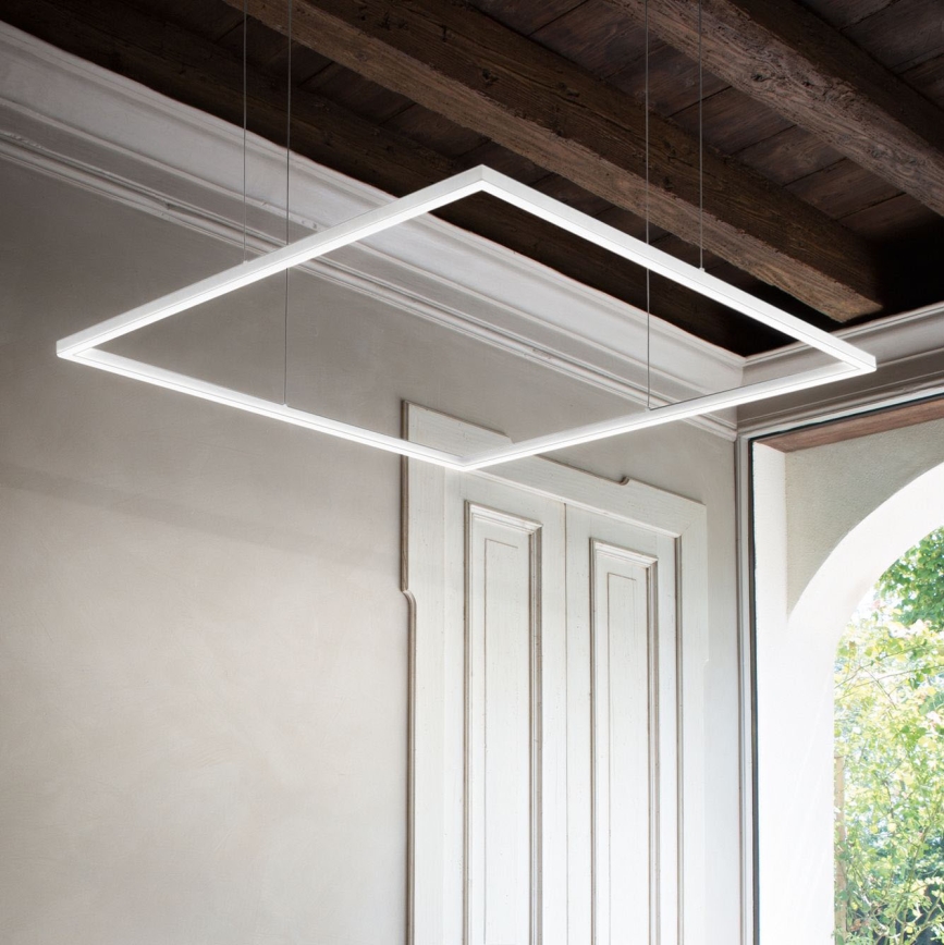 Ideal Lux - Suspension LED sur câble ORACLE SLIM LED/53W/230V 3000K IRC 90 90x90 cm blanc