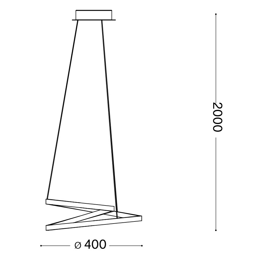 Ideal Lux - Suspension LED sur câble OZ LED/38W/230V Ø 40 cm CRI 90 dorée
