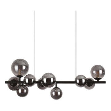 Ideal Lux - Suspension LED sur câble PERLAGE 10xG9/3W/230V 81 cm noir/noir fumé