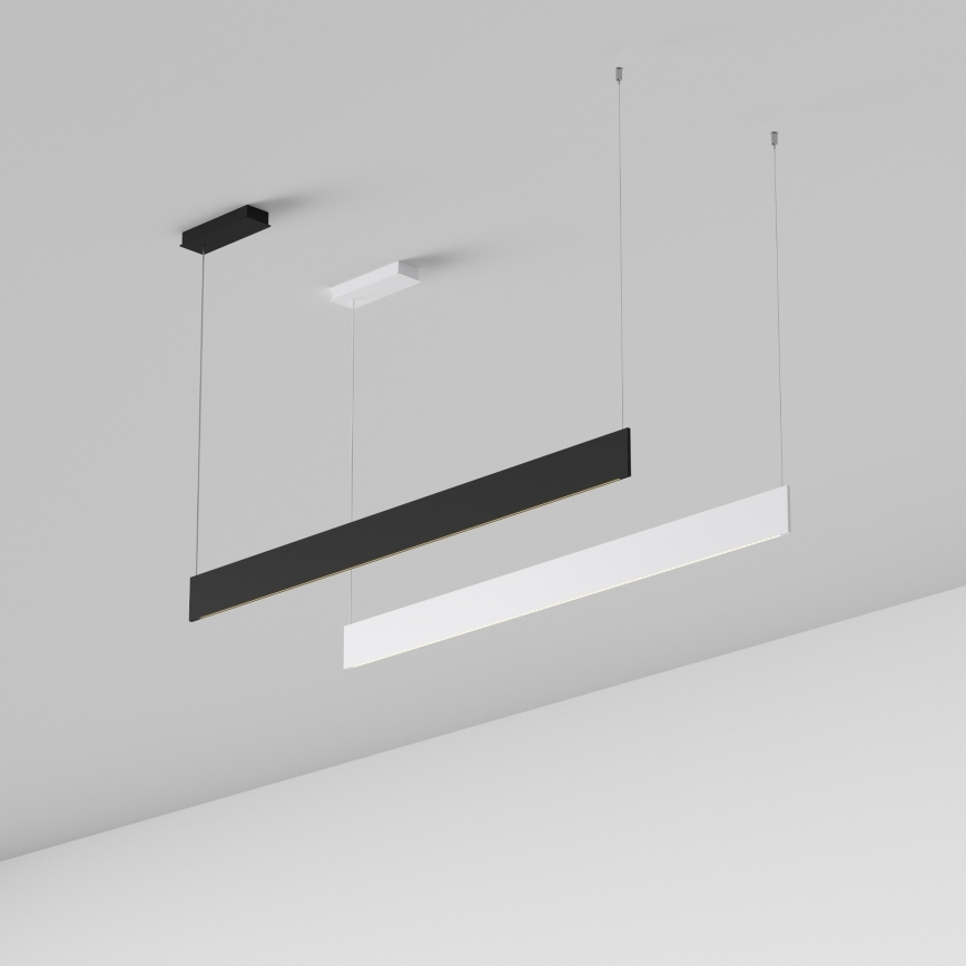 Ideal Lux - Suspension LED sur câble STEEL, 24 W, 230 V, 3000 K (IRC 90), 120 cm, noir