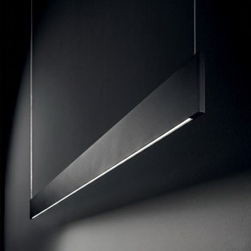 Ideal Lux - Suspension LED sur câble STEEL LED/24W/230V 3000K CRI 90 120 cm noire