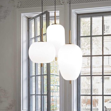 Ideal Lux - Suspension LED sur câble UMILE LED/55W/230V diam. 63 cm CRI 90 laiton/blanc