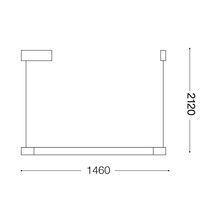 Ideal Lux - Suspension LED sur câble YOKO LED/17W/230V IRC 90 blanche