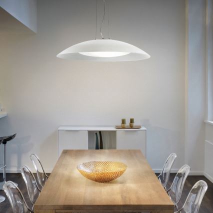 Ideal Lux - Suspension sur câble 3xE27/60W/230V Ø 64 cm blanche