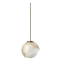 Ideal Lux - Suspension sur câble BLOOM 1xE27/42W/230V Ø 17 cm doré / beige fumé