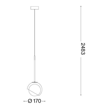 Ideal Lux - Suspension sur câble BLOOM 1xE27/42W/230V Ø 17 cm noire