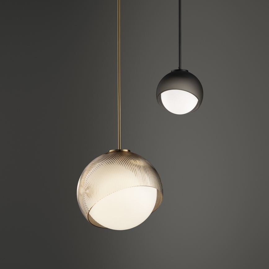 Ideal Lux - Suspension sur câble BLOOM 1xE27/42W/230V Ø 22 cm noire