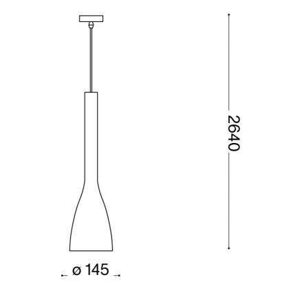 Ideal Lux - Suspension sur câble FLUT 1xE27/60W/230V Ø 14,5 cm noire