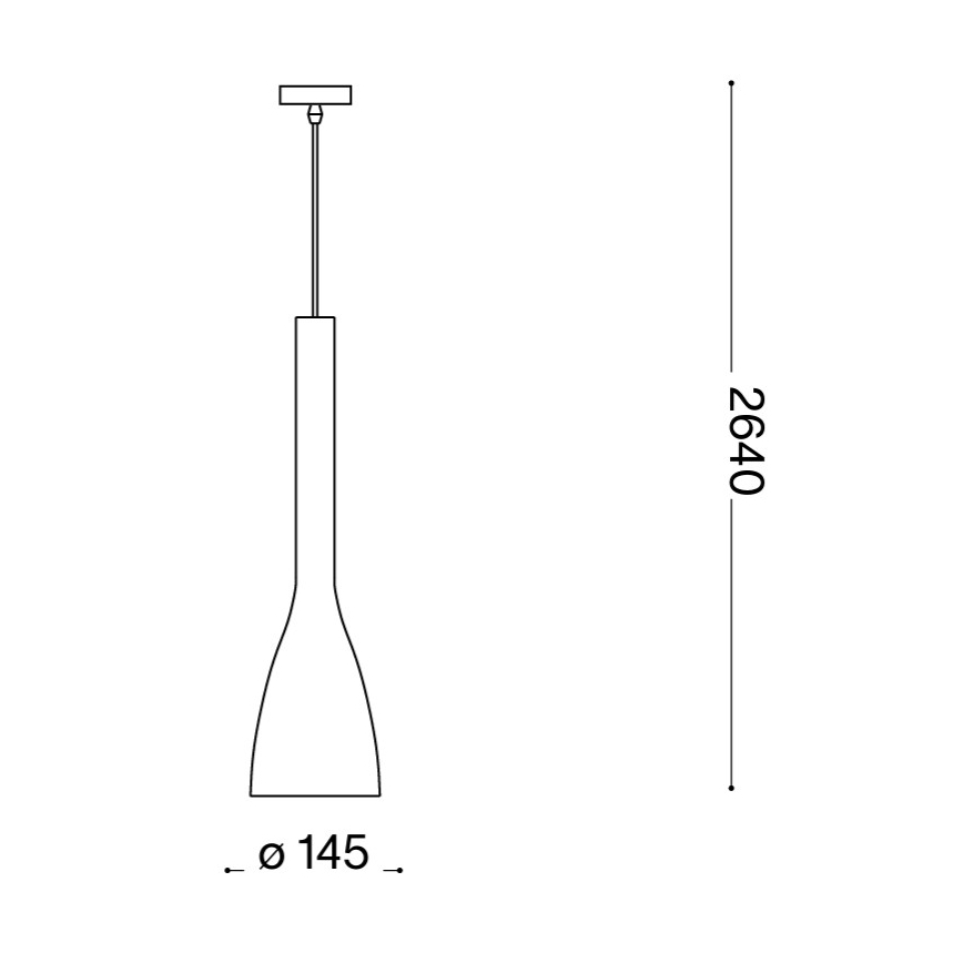 Ideal Lux - Suspension sur câble FLUT 1xE27/60W/230V Ø 14,5 cm noire