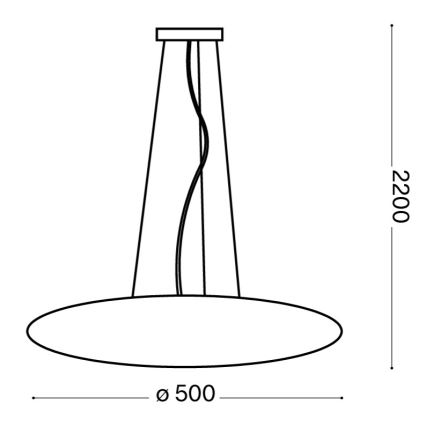 Ideal Lux - Suspension sur câble GLORY 3xE27/60W/230V Ø 50 cm blanche