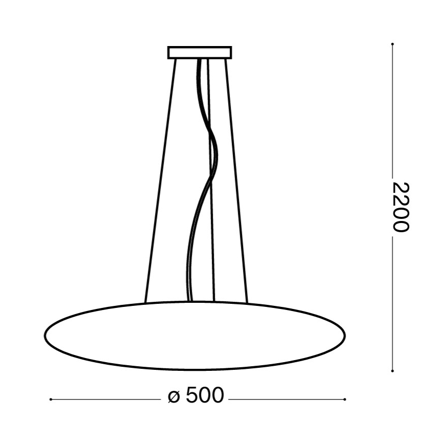 Ideal Lux - Suspension sur câble GLORY 3xE27/60W/230V Ø 50 cm blanche