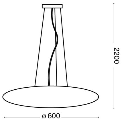 Ideal Lux - Suspension sur câble GLORY 5x E27/60W/230V Ø 60 cm blanc