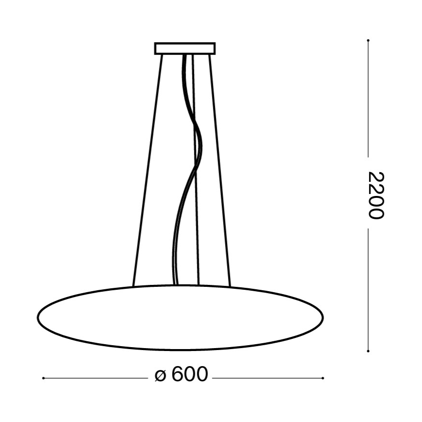 Ideal Lux - Suspension sur câble GLORY 5x E27/60W/230V Ø 60 cm blanc