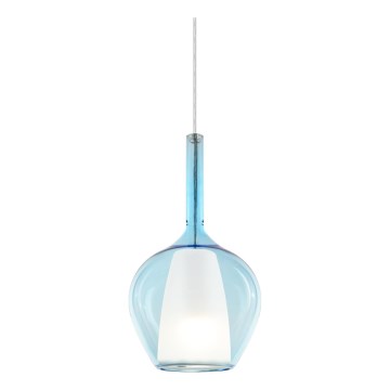 Ideal Lux - Suspension sur câble KALIQUE 1xE27/42W/230V Ø 18 cm bleu fumé
