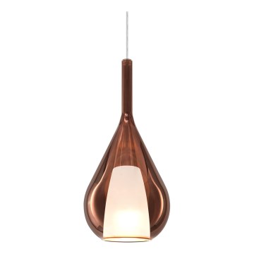 Ideal Lux - Suspension sur câble KALIQUE 1xE27/42W/230V Ø 18 cm cuivré fumé