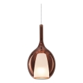 Ideal Lux - Suspension sur câble KALIQUE 1xE27/42W/230V Ø 18 cm, finition cuivre fumé