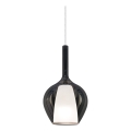 Ideal Lux - Suspension sur câble KALIQUE 1xE27/42W/230V Ø 18 cm noir fumé