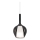 Ideal Lux - Suspension sur câble KALIQUE 1xE27/42W/230V Ø 18 cm noir fumé