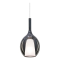 Ideal Lux - Suspension sur câble KALIQUE 1xE27/42W/230V Ø 18 cm noir fumé