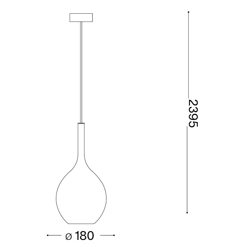 Ideal Lux - Suspension sur câble KALIQUE 1xE27/42W/230V Ø 18 cm transparent