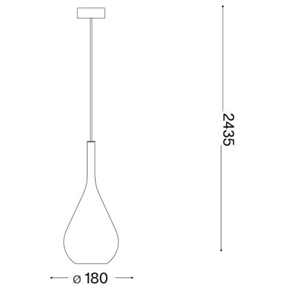 Ideal Lux - Suspension sur câble KALIQUE 1xE27/42W/230V Ø 18 cm transparente