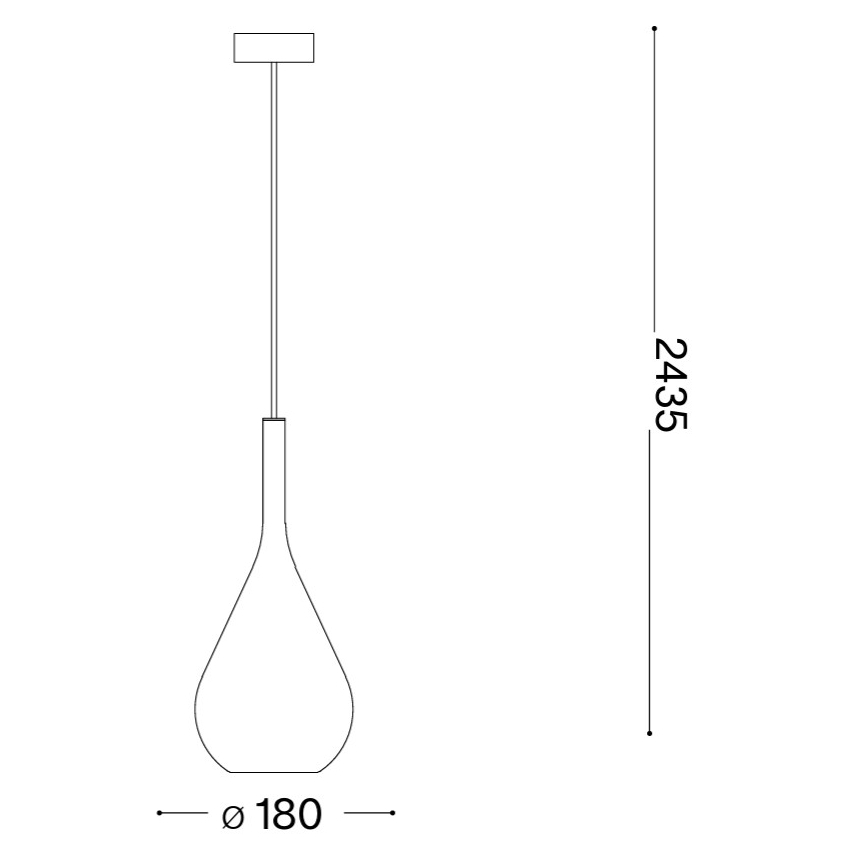 Ideal Lux - Suspension sur câble KALIQUE 1xE27/42W/230V Ø 18 cm transparente