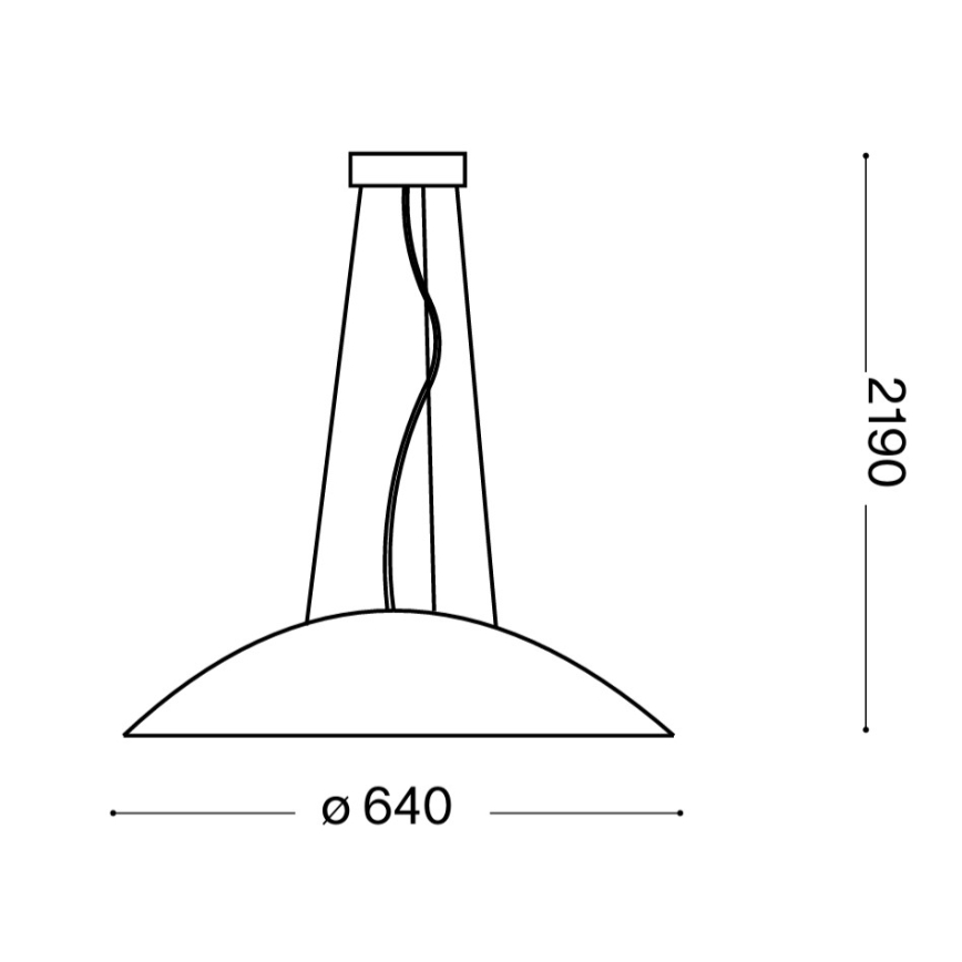 Ideal Lux - Suspension sur câble LENA 3xE27/60W/230V Ø 64 cm blanche