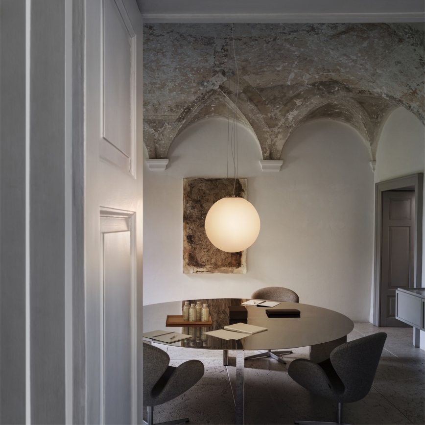 Ideal Lux - Suspension sur câble MAPA 1x E27/42W/230V Ø 40 cm, blanc