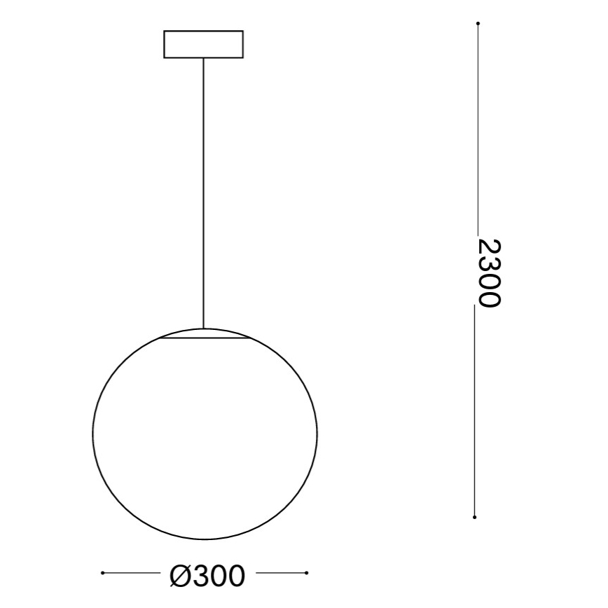 Ideal Lux - Suspension sur câble MAPA 1xE27/42W/230V Ø 30 cm blanche
