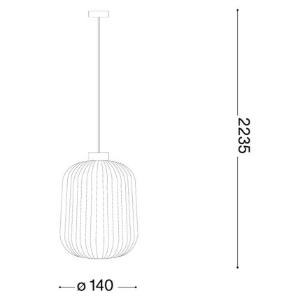 Ideal Lux - Suspension sur câble MINT 1xE27/60W/230V Ø 14 cm vert