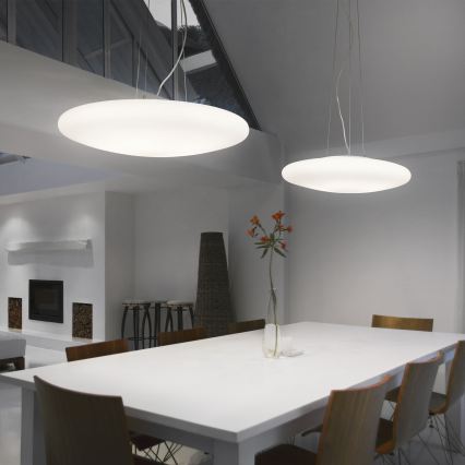 Ideal Lux - Suspension sur câble SMARTIES 5xE27/42W/230V Ø 60 cm blanche