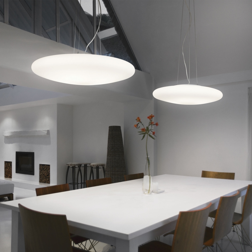 Ideal Lux - Suspension sur câble SMARTIES 5xE27/42W/230V Ø 60 cm blanche