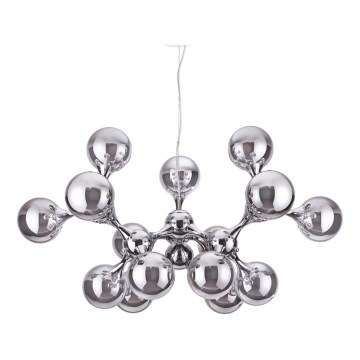 Ideal Lux - Suspension sur câbles NODI 15xE14/28W/230V Ø 105 cm chrome brillant