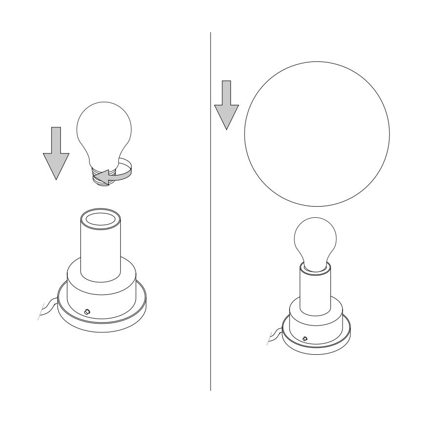 Ideal Lux - Verre de rechange universel MAPA pour E27 Ø 20 cm blanc