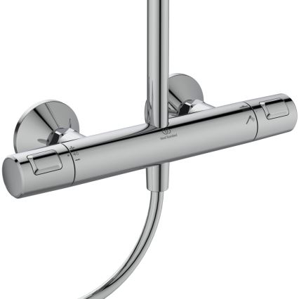 Ideal Standard A7208AA - Ensemble de douche avec mitigeur thermostatique CERATHERM T25, finition chrome brillant